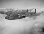 A Fairchild C-119 Flying Boxcar from the 314th Troop Carrier Group operating out of Japan during the Korean War