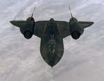 A thirsty NASA Lockheed SR-71A 'Blackbird' approaching  a tanker. (NASA)