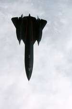 A 9th Strategic Reconnaissance Wing SR-71 Blackbird flying over clouds, on a mission out of Beale Air Force Base, California, United States. (DoD/Technical Sergeant Michael Haggerty)