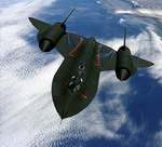 A Lockheed SR-71 'Blackbird' after taking on fuel from a tanker. (Lockheed Martin)