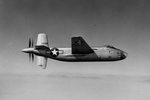 The Douglas XB-42 Mixmaster featured two V12 piston engines driving contra-rotating propellors, but was later fitted with jet engines and used for test purposes. Although the XB-42 performed very well, it was eclipsed by jet aircraft. (USAF(