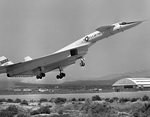 NASA's XB-70 Valkyrie taking off in 1967.