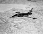 Lockheed's XF-90  pursuit fighter in flight. (USAF)