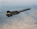A Lockheed YF-12 fighter prototype of the Blackbird family. Although the YF-12 was the fastest fighter ever, none entered service. (NASA)